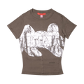Eckhaus Latta Lapped Baby Tee "Reflector"