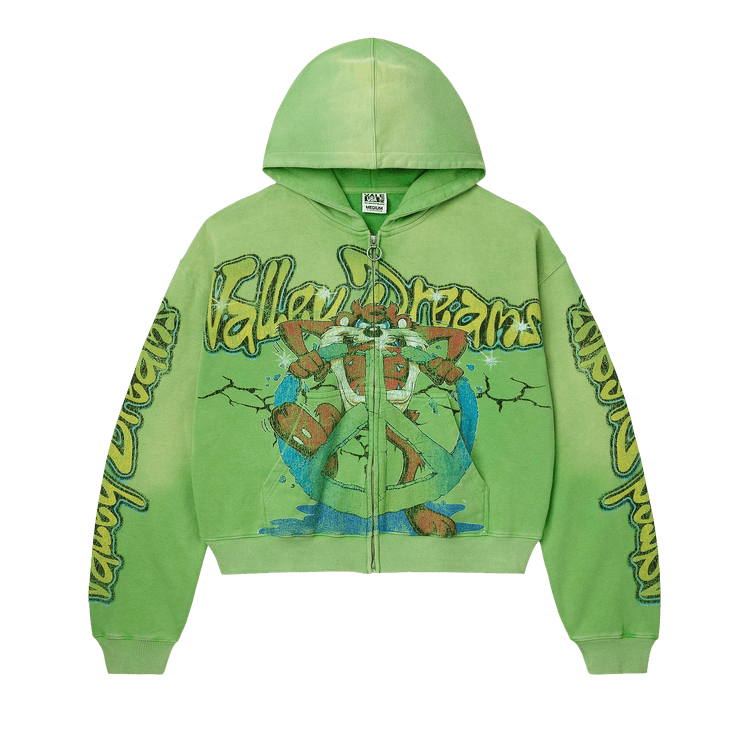 Vale Forever Taz Zip Up Hoodie "Lime"