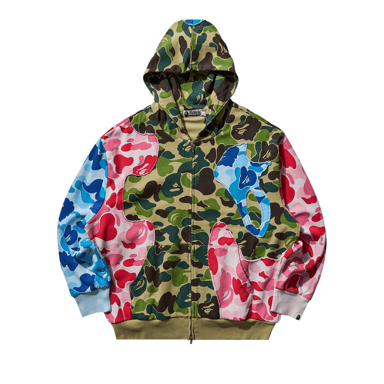 BAPE ABC Camo Patchwork Relaxed Fit Zip Hoodie "Multicolor"