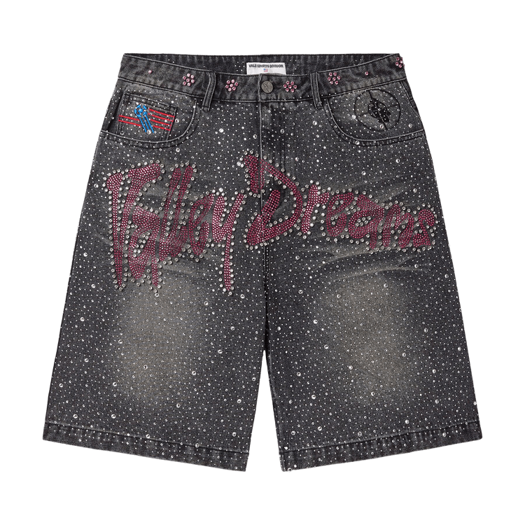 Vale Forever Iced Out Jorts "Black"