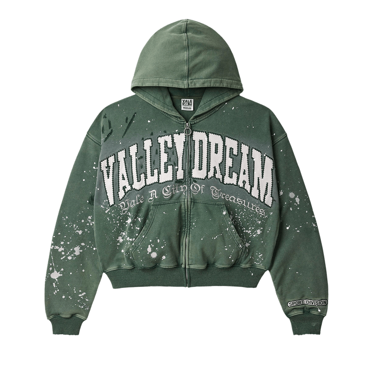 Vale Forever Paint Zip Up Hoodie "Pine"