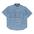 Supreme Loose Fit Short-Sleeve Denim Painter Shirt "Washed Indigo"