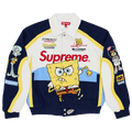 Supreme x Spongebob Squarepants x Jeff Hamilton Racing Jacket "White"
