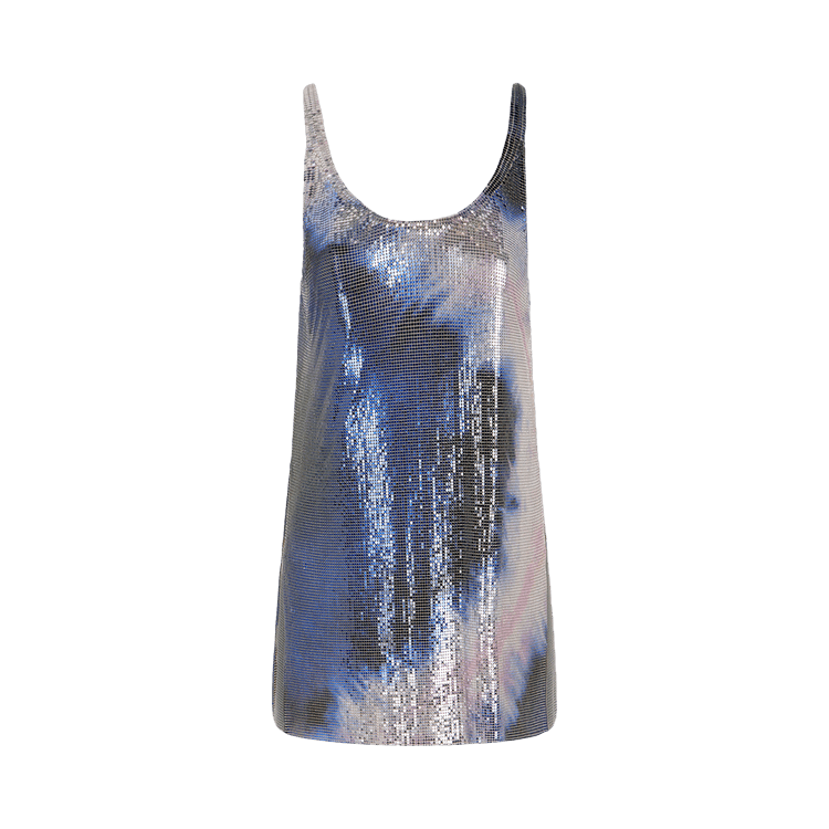 Rabanne Haut Tank Top "Blue Tie-Dye"