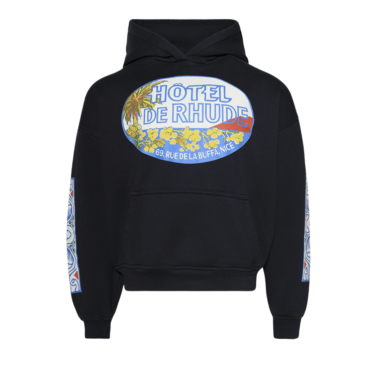 Rhude Hotel Hoodie "Vintage Black"