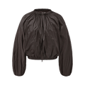 Amomento Neck Shirring Volume Jumper "Dark Brown"