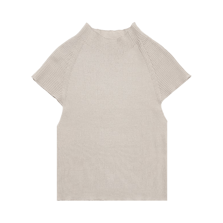 Amomento Wholegarment Cap Sleeve Knit Top "Grey"