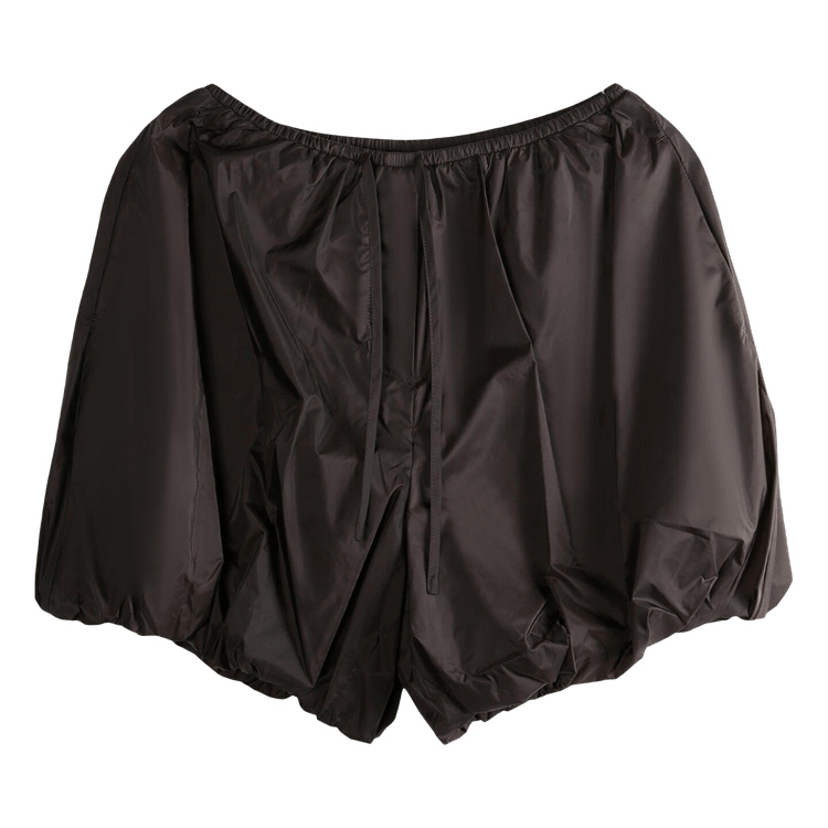 Amomento Nylon Shirring Shorts "Dark Brown"