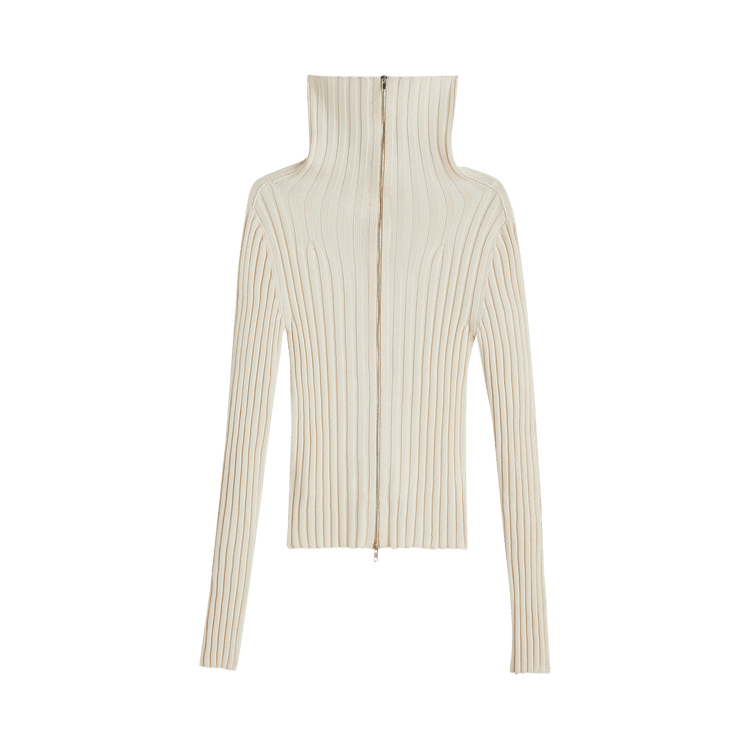 Phoebe Philo Funnel Neck Cardigan "Cream"