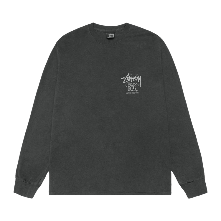Stussy Classic Gear Long-Sleeve Tee Pigment Dyed "Black"