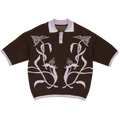 Birth Of Royal Child Iris Knit Polo Shirt "Brown"