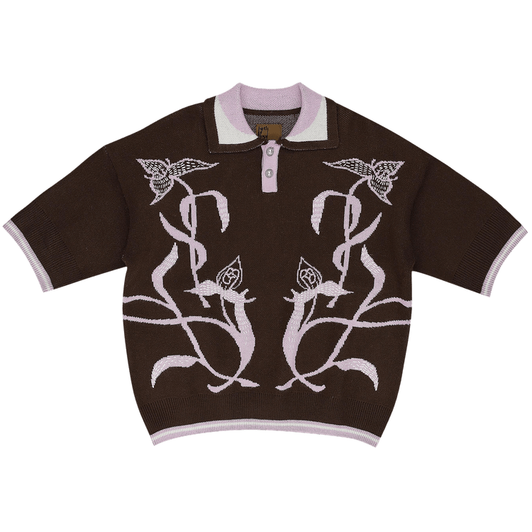 Birth Of Royal Child Iris Knit Polo Shirt "Brown"