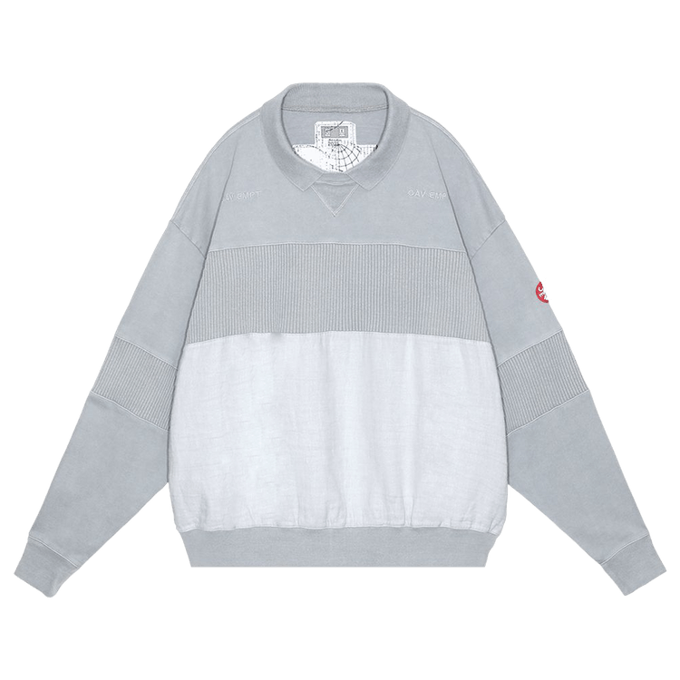 Cav Empt Overdye Collared Light Crew Sweatshirt "Grey"