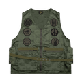 Needles Papillon Jacquard Sateen Radio Vest "Olive"