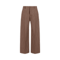Marni Check Grain De Poudre Wool Trousers "Maroon"