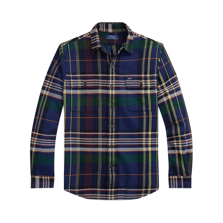 Polo Ralph Lauren Brushed Flannel Long-Sleeve Sport Shirt "Navy/Wine/Multicolor"