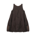 Amomento Nylon Volume Mini Dress "Brown"
