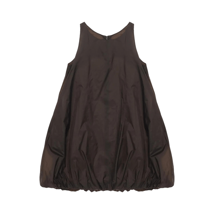 Amomento Nylon Volume Mini Dress "Brown"