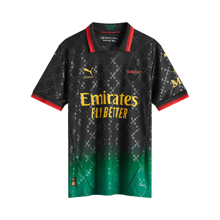 Puma AC Milan x Off-White Replica Soccer Jersey "Puma Black/Power Green"
