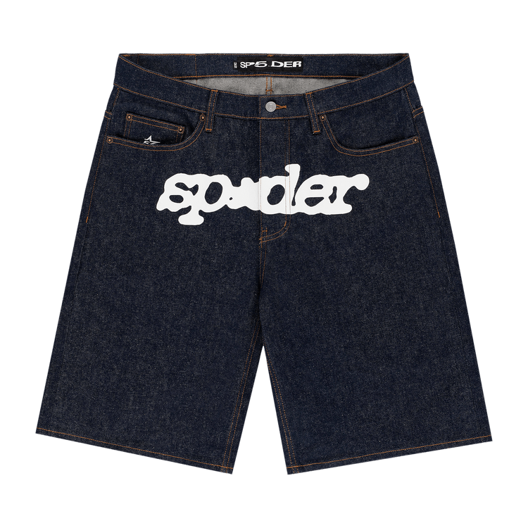 Sp5der V3 Logo Denim Short "Indigo Denim"