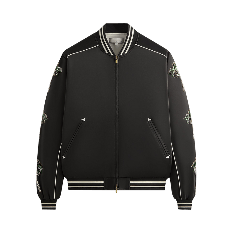 Kith & Kin Vance Satin Bomber Jacket "Black"