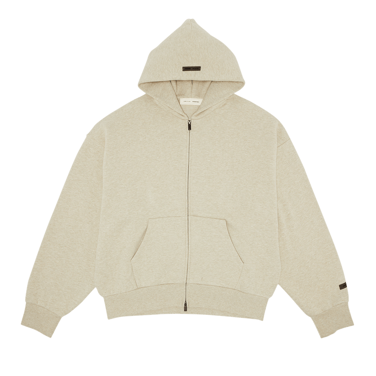 Fear of God Essentials Classic Full Zip Hoodie "Heather Stone"