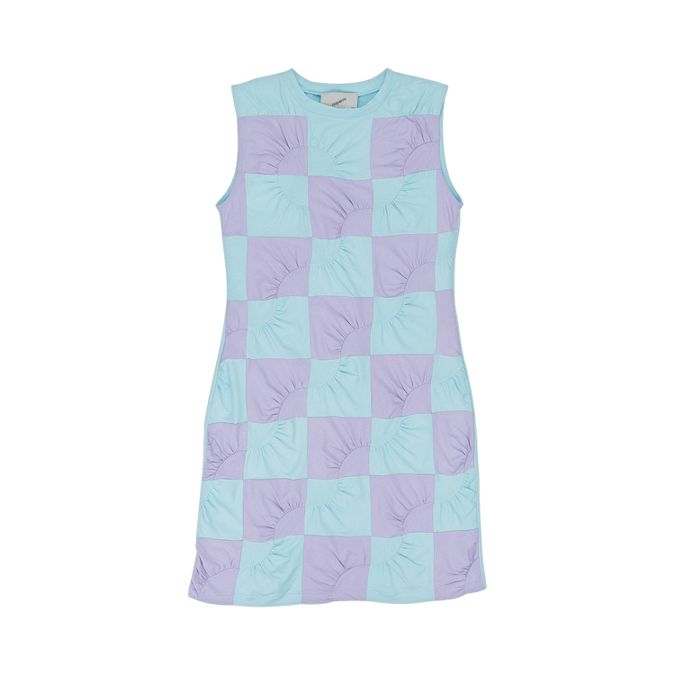 Coperni Patchwork Embroidered Jersey Dress "Blue"