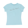 Coperni Eat Sleep Rave Glitter Fitted Tee "Blue"