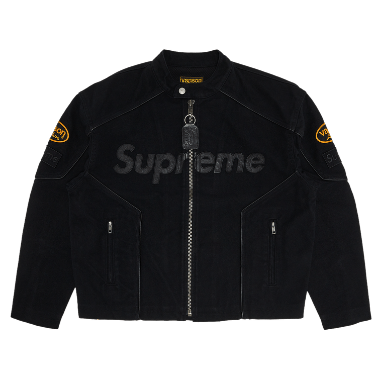 Supreme x Vanson Leathers x Cordura Cotton Jacket "Black"