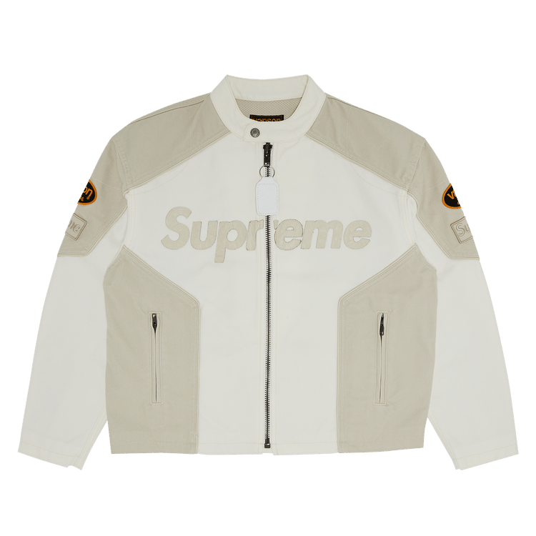 Supreme x Vanson Leathers x Cordura Cotton Jacket "White"