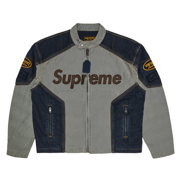 Supreme x Vanson Leathers x Cordura Cotton Jacket "Denim"