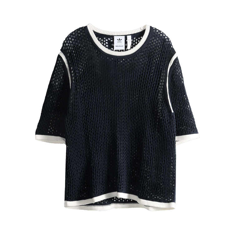 adidas x Wales Bonner Knit Tee "White/Green/Blue Bird/Night Indigo"