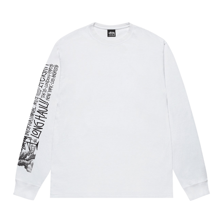 Stussy Long Haul Long-Sleeve Tee "White"