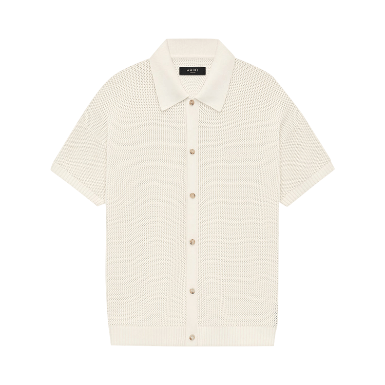 Amiri Crochet Mesh Shirt "Ivory"