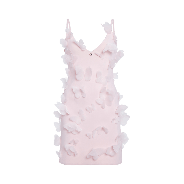 Coperni Scuba Butterfly Slip Dress "Pink"