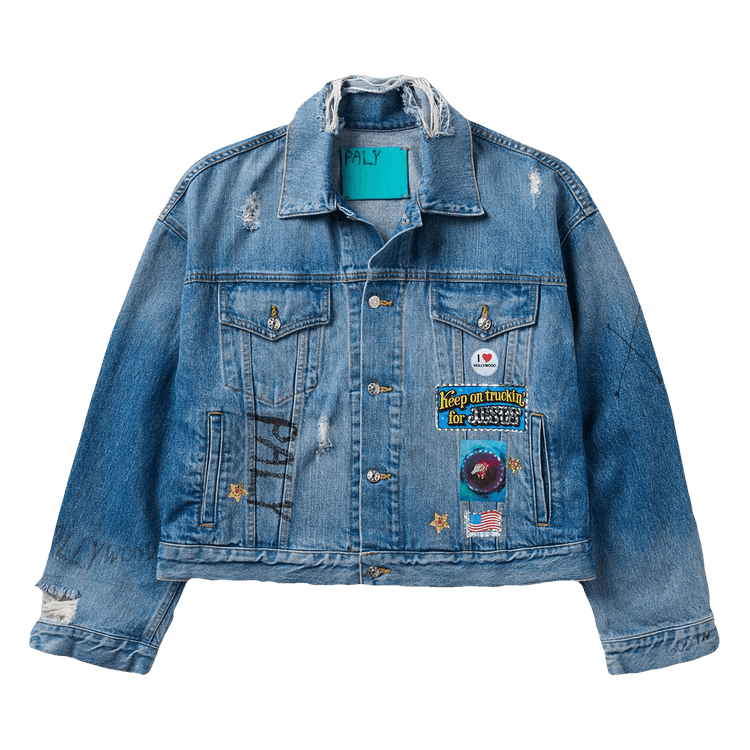 Paly Hollywood Try-Hard Denim Trucker Jacket "Mid Wash Indigo"