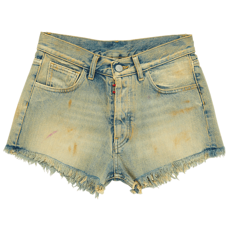 Maison Margiela Smudged Cut-Off Denim Shorts "Blue"