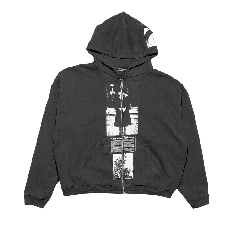 Enfants Riches Déprimés Artist Defends Baggy Assemblage Zip Hoodie "Faded Black"