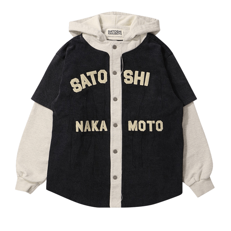 Satoshi Nakamoto Knapp Ranch Baseball Hoodie "Black/Grey"
