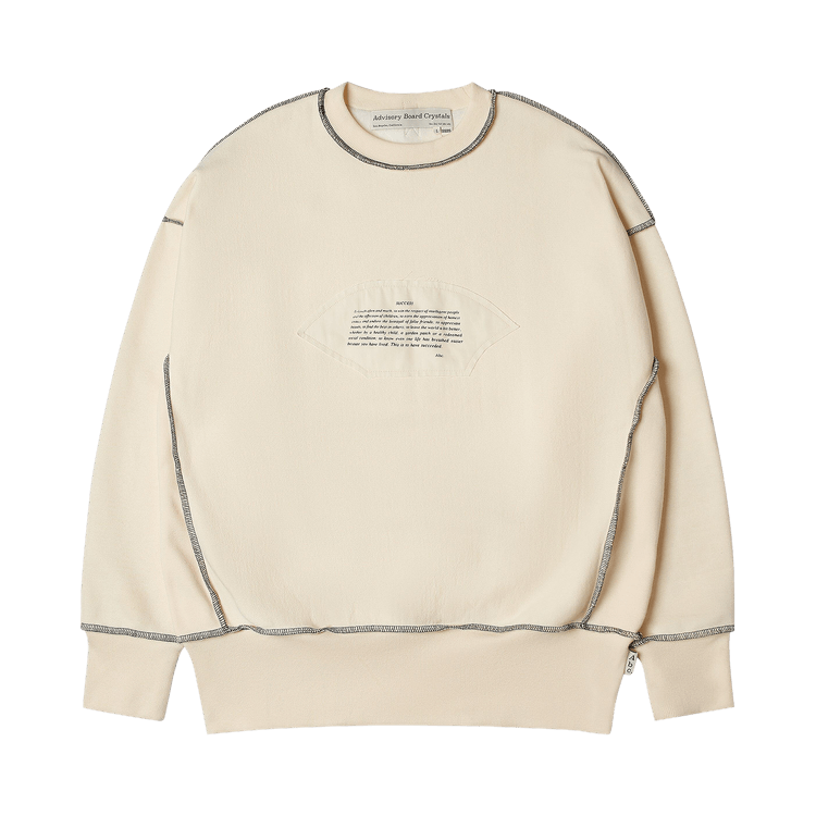 Advisory Board Crystals Success Page Rip Crewneck "Ecru"