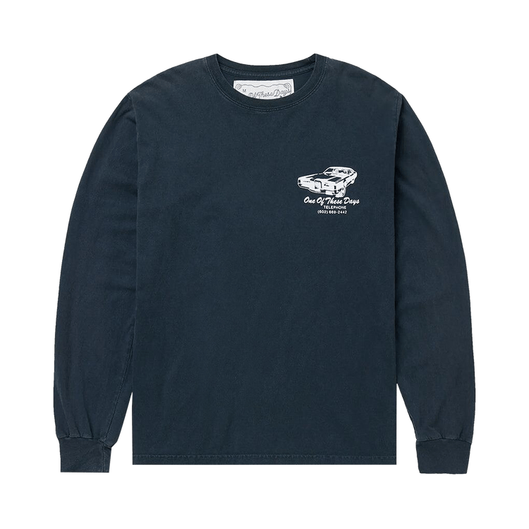 One Of These Days Tire Service Long-Sleeve Tee "Washed Black"