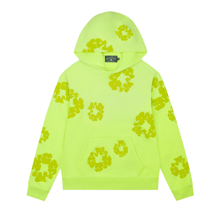 Denim Tears Mono Cotton Wreath Hoodie "Neon Green"