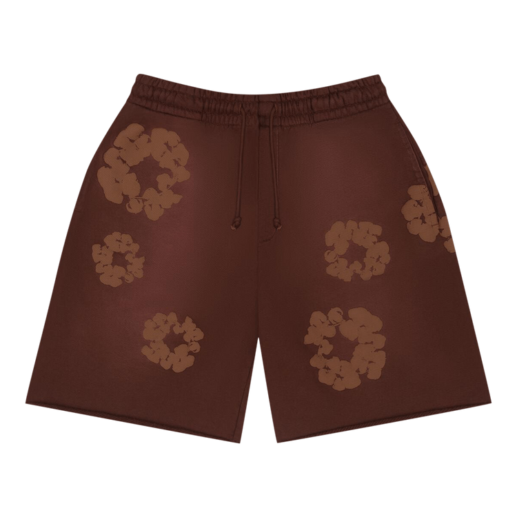 Denim Tears Mono Cotton Wreath Sweat Shorts "Brown"