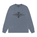 Stussy Skull Wings Long-Sleeve Tee Pigment Dyed "Navy"