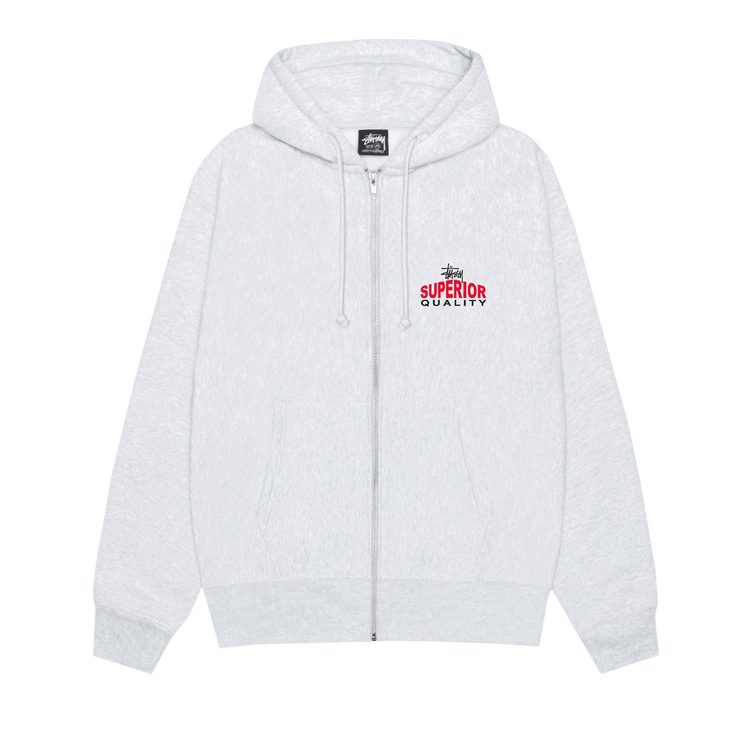 Stussy Superior Quality Zip Hoodie "Ash Heather"