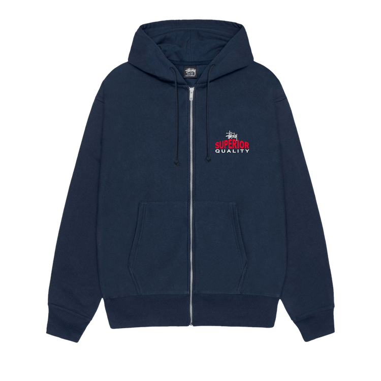 Stussy Superior Quality Zip Hoodie "Navy"