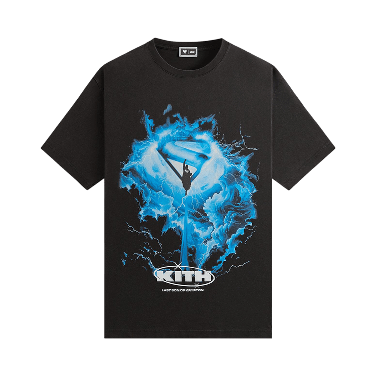 Kith x Superman Lightning Vintage Tee "Black"
