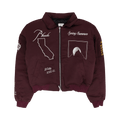 Rhude Signal Bomber Jacket "Maroon"