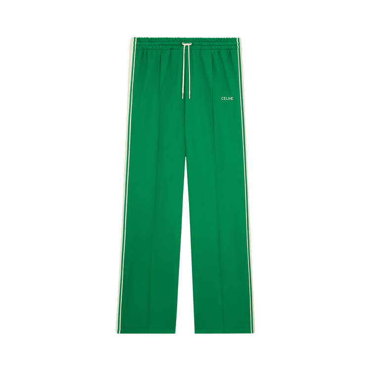 CELINE Tracksuit Pants "Green/Ecru"