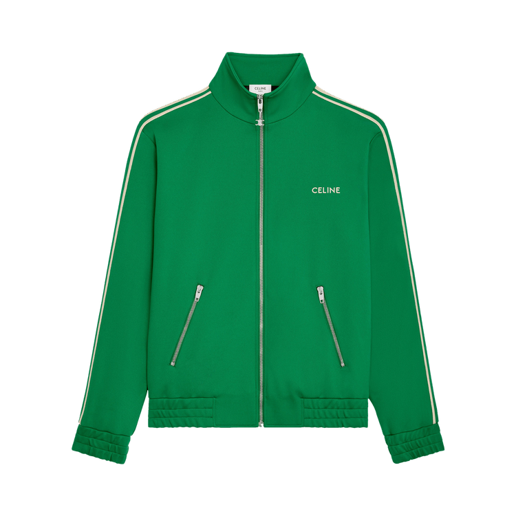 CELINE Tracksuit Jacket "Green/Ecru"